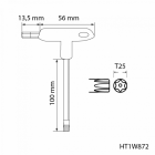 HOEGERT Ключ  torx security типа "Т", длинный TT25 — изображение 4